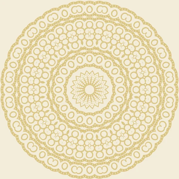 Cirkel floral ornament. — Stockvector