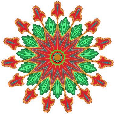 Daire çiçek süsleme