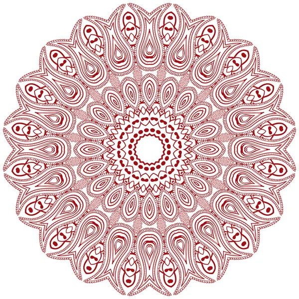 Cirkel floral ornament. — Stockvector