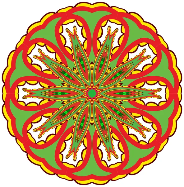 Cirkel floral ornament. — Stockvector