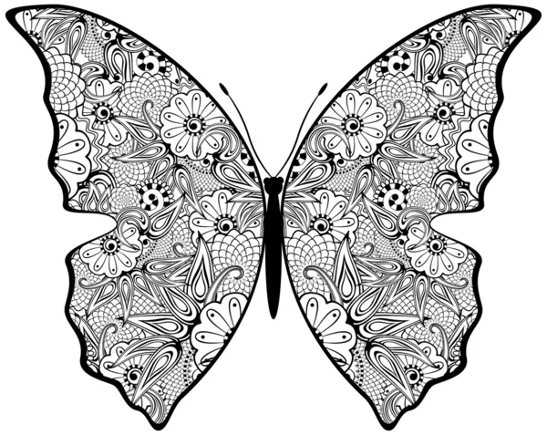 Papillon exotique . — Image vectorielle