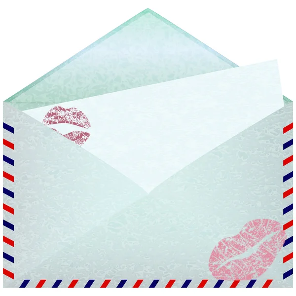 Enveloppe avec feuille de papier . — Image vectorielle