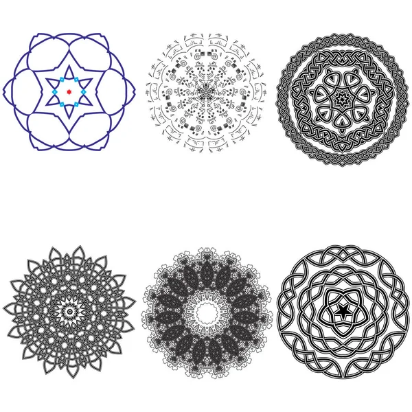 Set Mandala Pattern Vector Eps — Stock vektor