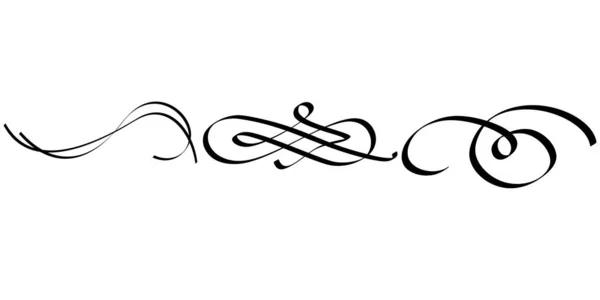 Set Elegant Calligraphic Element Vector Eps — Wektor stockowy