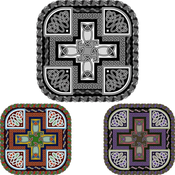 Cross and celtic an ornament — Stock Vector