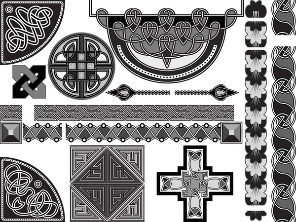 Elements of design in celtic — Stock Vector
