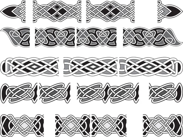 Středověké keltské ornamenty — Stockový vektor