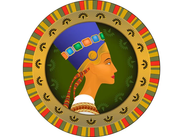 Tsarina dari Mesir Nefertiti - Stok Vektor