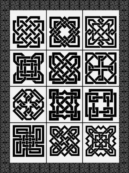 Ställ in celtic traditionella tecken — Stock vektor