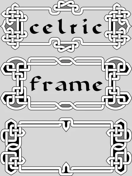 Establecer marco celta un elemento de diseño — Archivo Imágenes Vectoriales