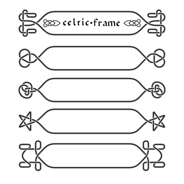 Keltische Rahmen Und Ornamentillustration Vektor — Stockvektor