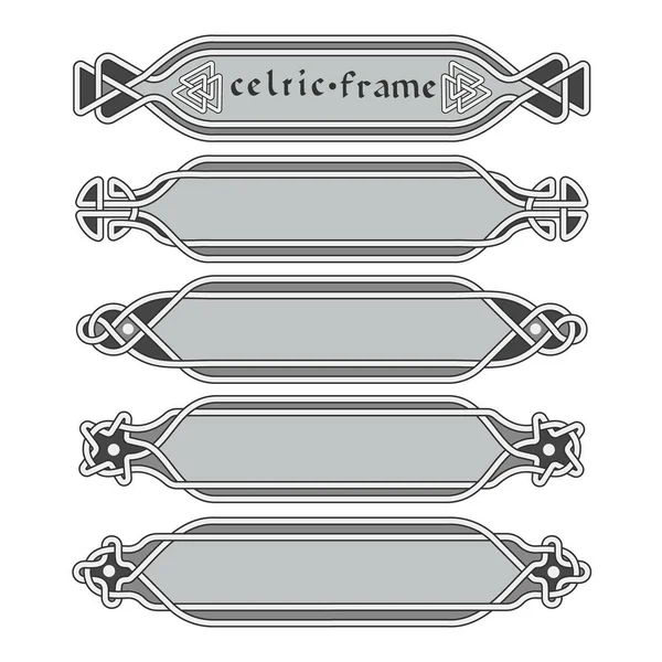 Celtic Symbols Frames Ornament Illustration Vector — Stock Vector