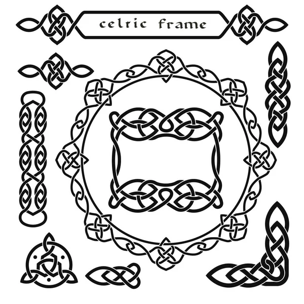 Celtic Symbols Frames Ornament Illustration Vector — Stock Vector