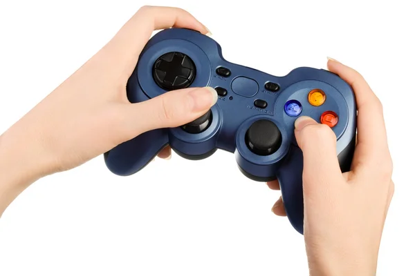 Hands with gamepad — Stock Photo, Image