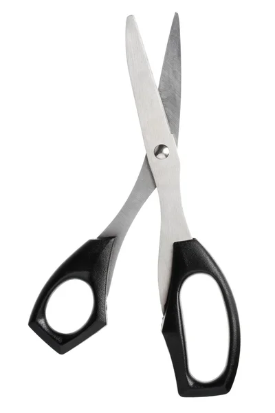 Moderní nůžky s plastovou rukojetí, černý — Stock fotografie