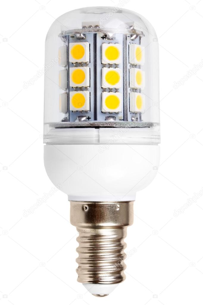 Energy-saving LED lamp close-up