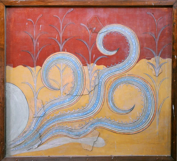 Minoan ahtapot fresco — Stok fotoğraf
