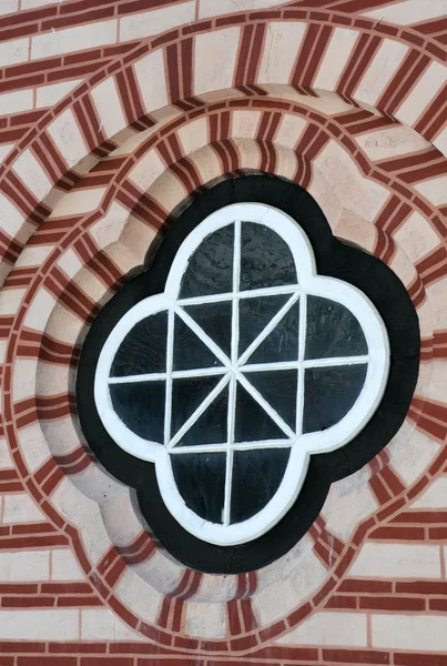 Shaped Window of Medieval Monastery — Stock Photo, Image