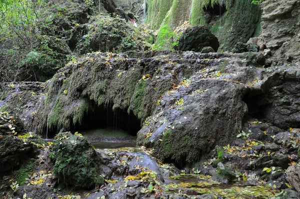 Grotte im Felsen nahe dem Dorf Krushuna — Stockfoto