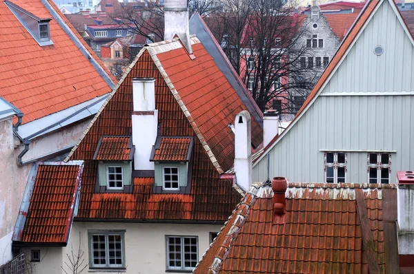 Casas da Cidade Velha em Tallinn — Fotografia de Stock