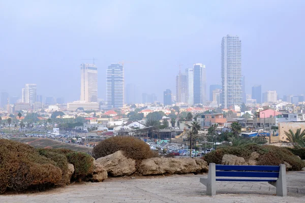 Niebla Tel Aviv — Foto de Stock