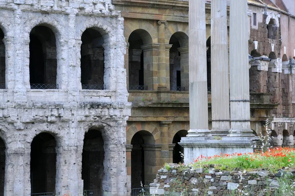 Part of Theater of Marcellus and Columns — Stock Photo, Image