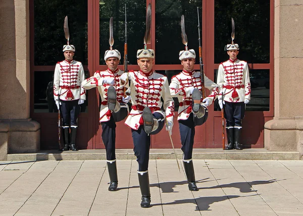 Sofia Bulgaria September 2021 Relief Guard Presidential Palace — Stock Photo, Image