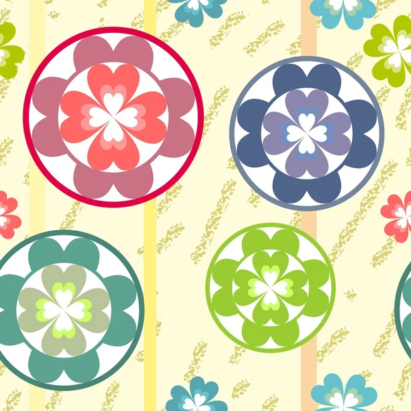 Naadloze grunge bloemen textuur 513 — Stockvector