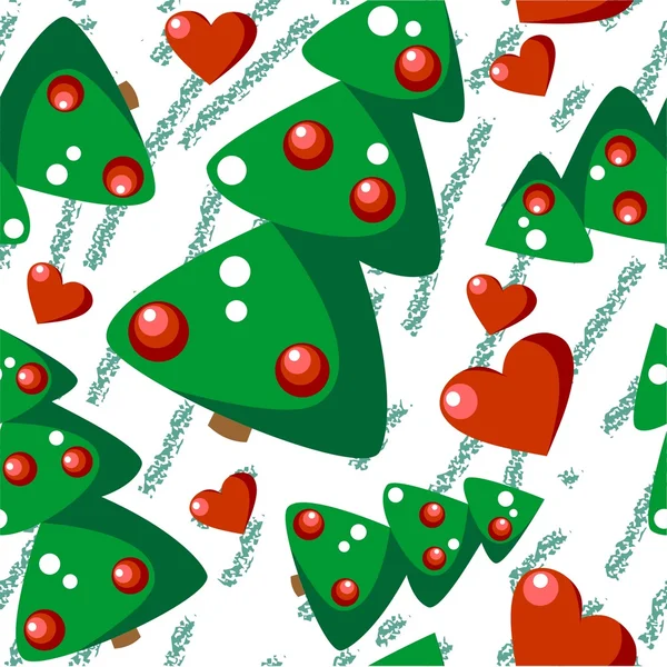 Naadloze kerstboom grunge textuur — Stockvector