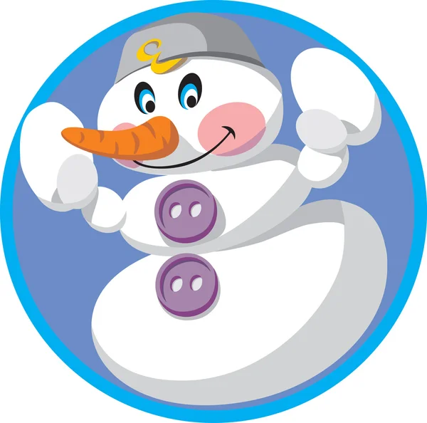 Vector. Snowman — Stock Vector