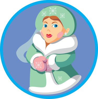 vektör. kar kızlık.