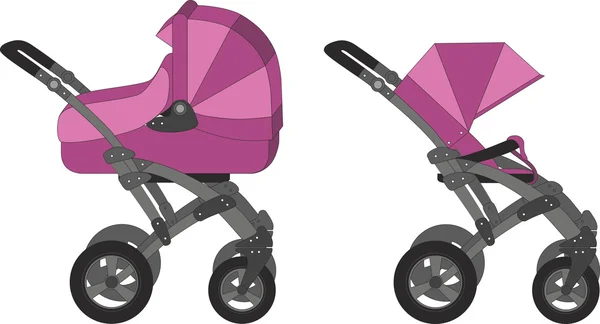 Baby buggy. Vector illustration — Stock Vector