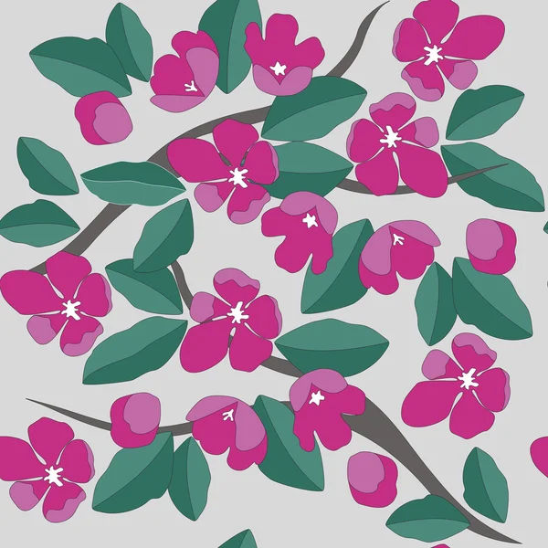 Vecteur. Texture fleur grunge sans couture — Image vectorielle