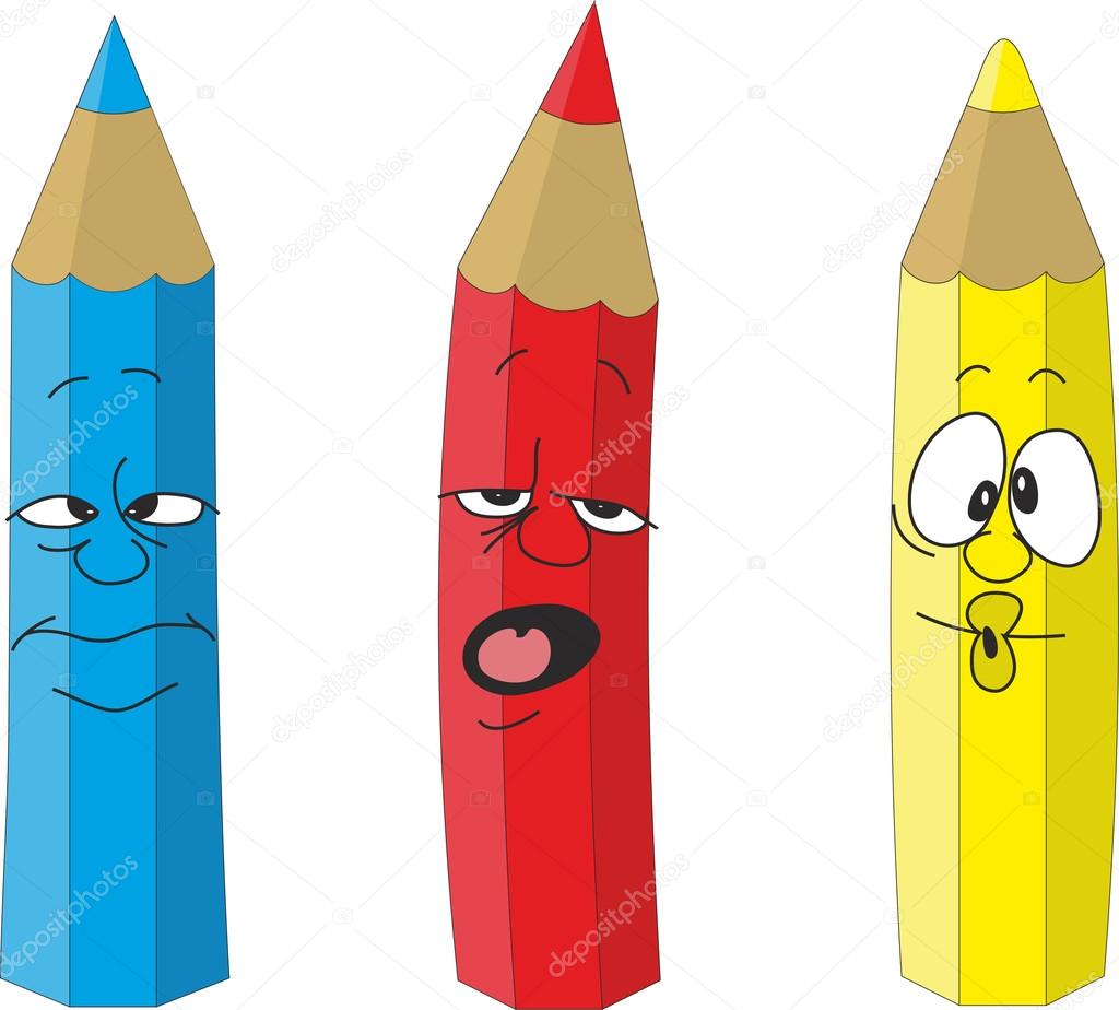 Illustration of pencil cartoon — Stock Vector © Dimanchik #23564545