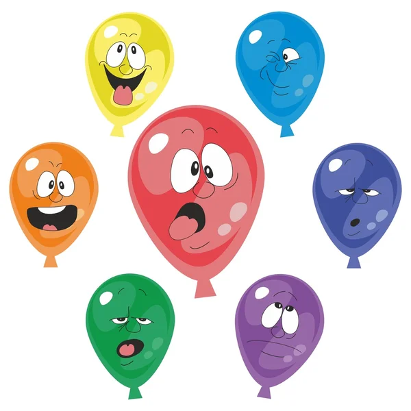 Emotion multicolor balloon set 001 — Stock Photo, Image