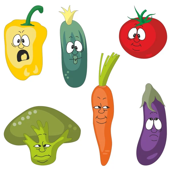 Emotion cartoon vegetables set 001 — Stock Photo, Image