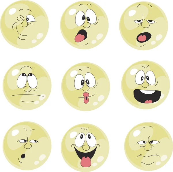 Set of emotional balls — Stock Vector