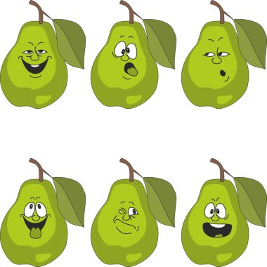 duygu çizgi film yeşil armut seti