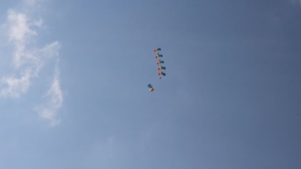 空中的滑翔伞 — 图库视频影像