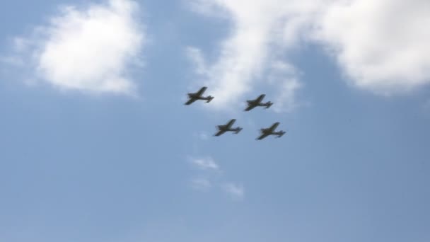 Aviones en el cielo — Vídeo de stock