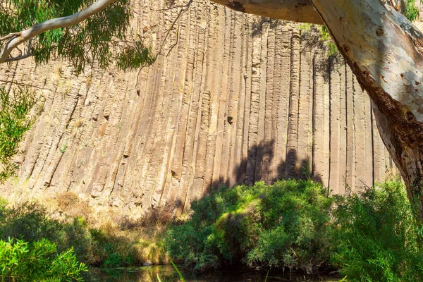 Organ Pipes Een Verzameling Basalt Kolommen Gevormd Door Het Koelen Rechtenvrije Stockafbeeldingen