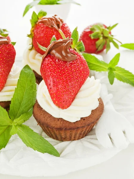 Cupcakes aux fraises — Photo