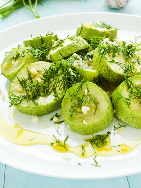 Gedämpfte Zucchini — Stockfoto