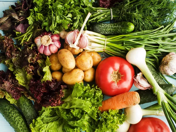 Greens and veggies — Stock Photo, Image