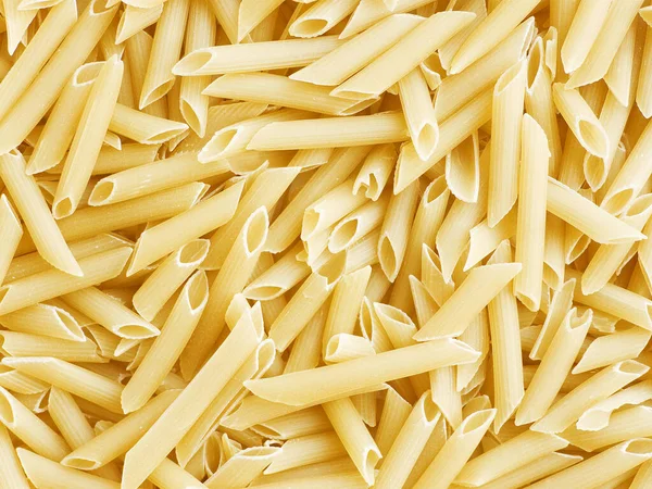 Italiaanse Pasta Penne Close Achtergrond Ondiepe Dof — Stockfoto
