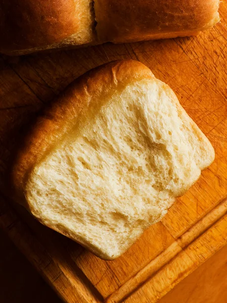 Fresh Baked Homemade Milk Yeast Bread Shallow Dof — Stock Photo, Image