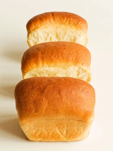 Čerstvě Upečený Domácí Mléčný Chléb Mělké Dof — Stock fotografie