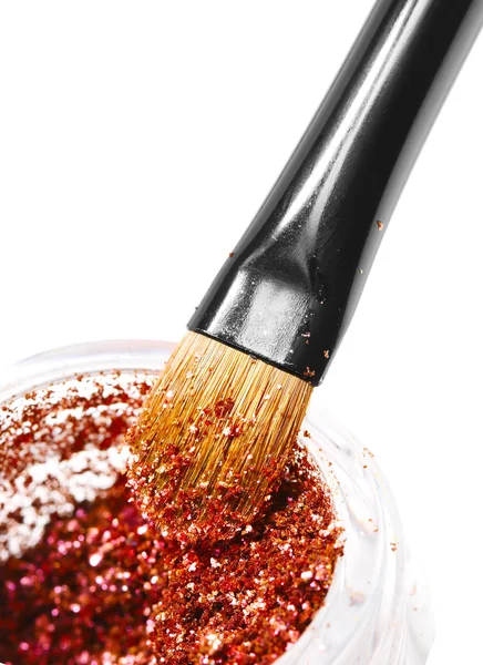 Make-up štětce a prášek — Stock fotografie