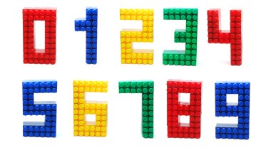 lego rakamlar izole ayarla