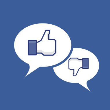 Dislike and like internet icons